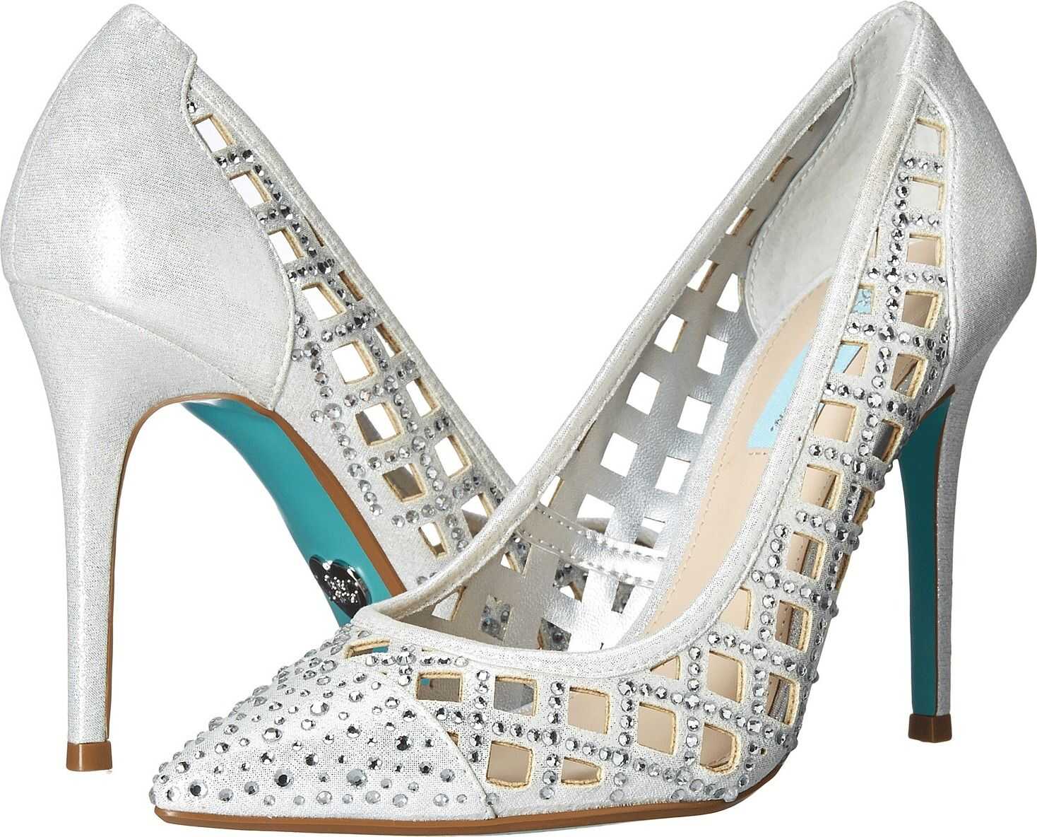 Blue by Betsey Johnson Mella Pump Silver Shimmer
