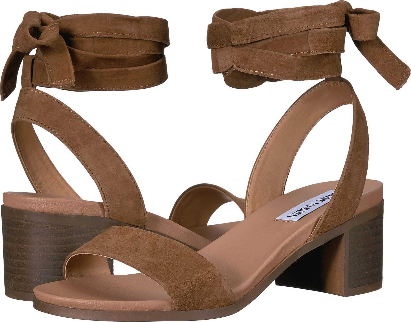 Steve Madden Adrianne Heeled Sandal Chestnut Suede