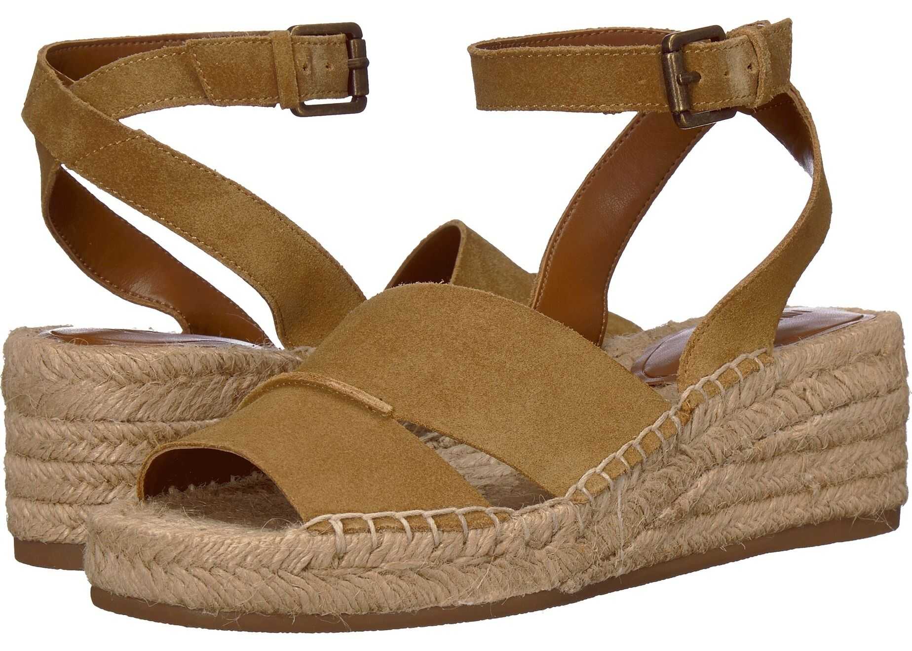 Nine West Edwisha Wedge Sandal Brown Sugar