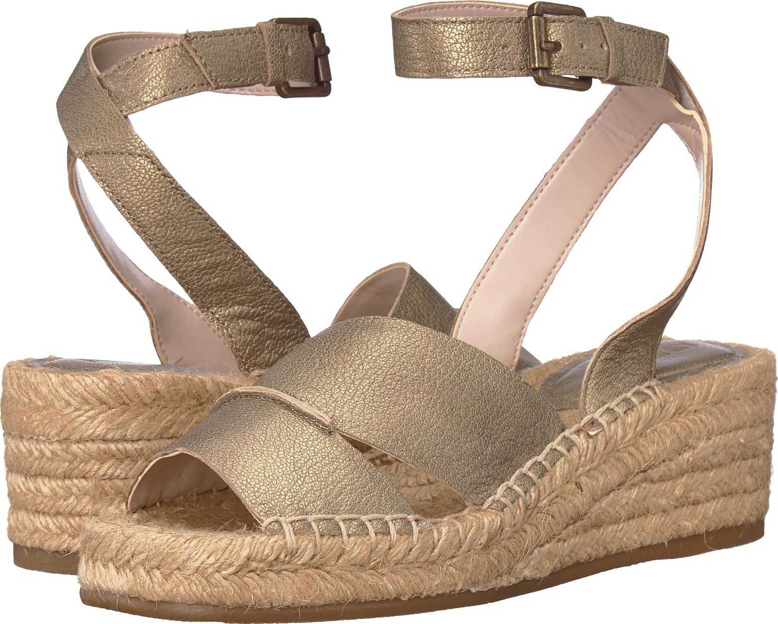 Nine West Edwisha Wedge Sandal Light Gold