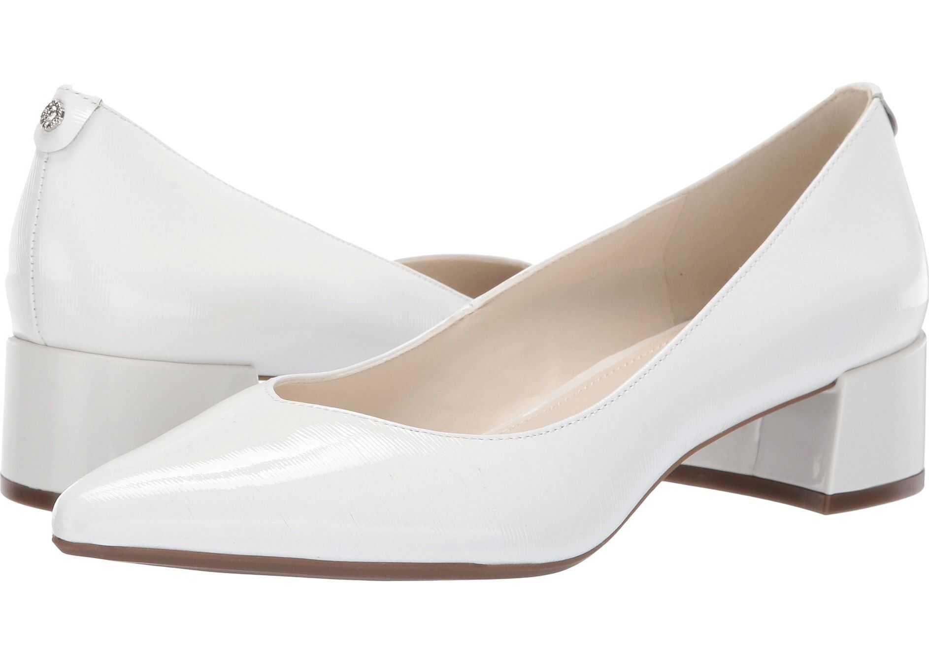 Anne Klein Norwood Block Kitten Heel White