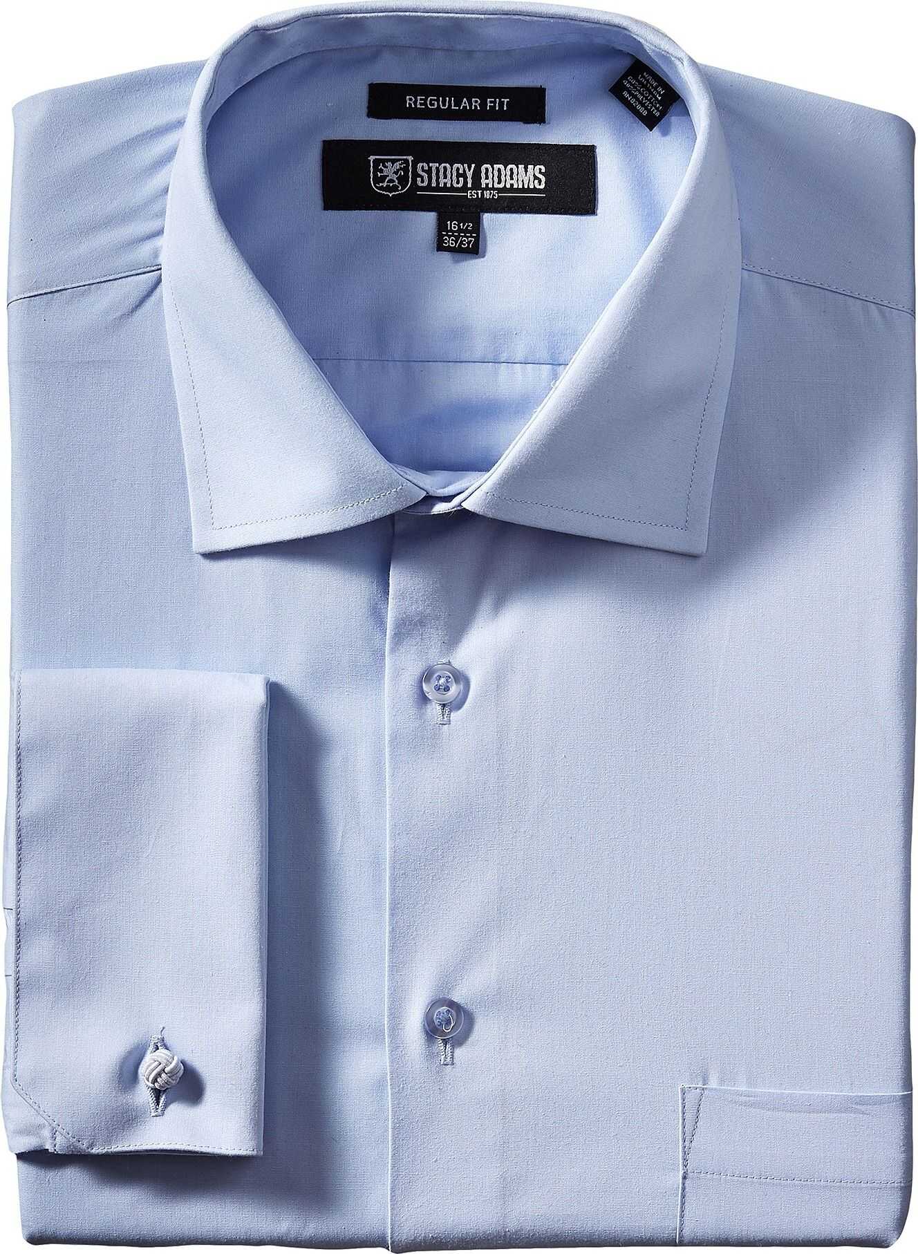 Stacy Adams Big & Tall Adjustable Collar Dress Shirt Blue