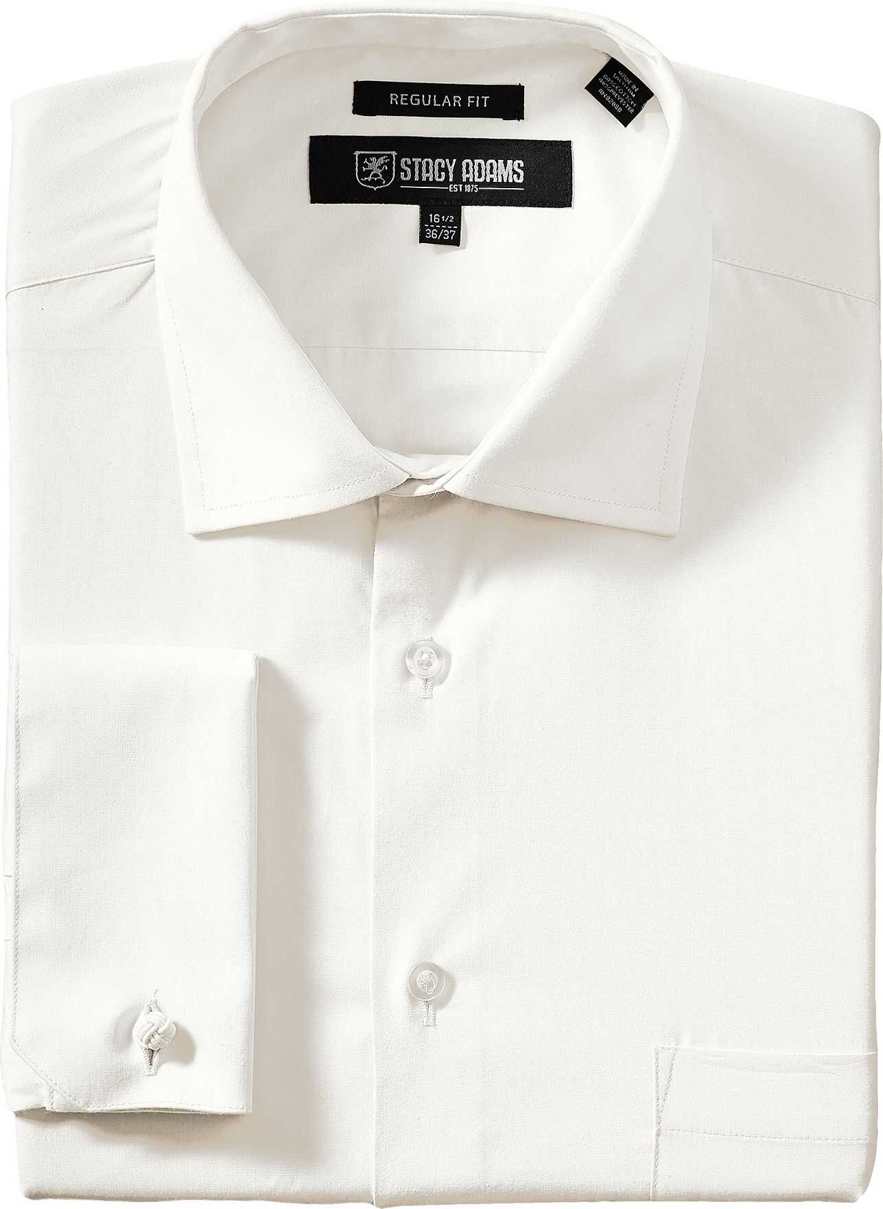 Camasa Stacy Adams Big & Tall Adjustable Collar Dress Shirt Ecru
