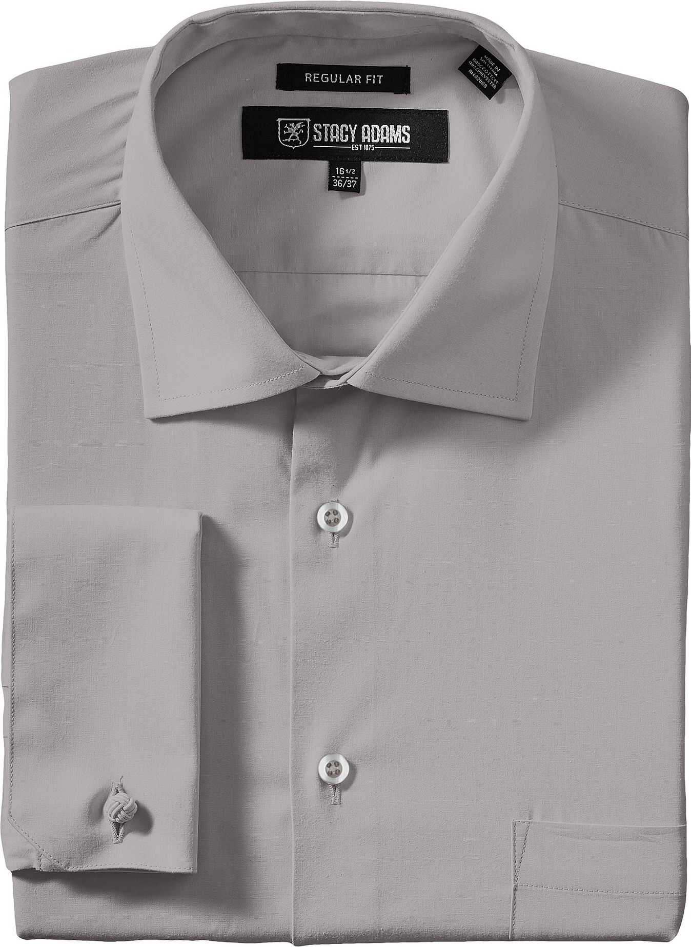Camasa Stacy Adams Big & Tall Adjustable Collar Dress Shirt Steel
