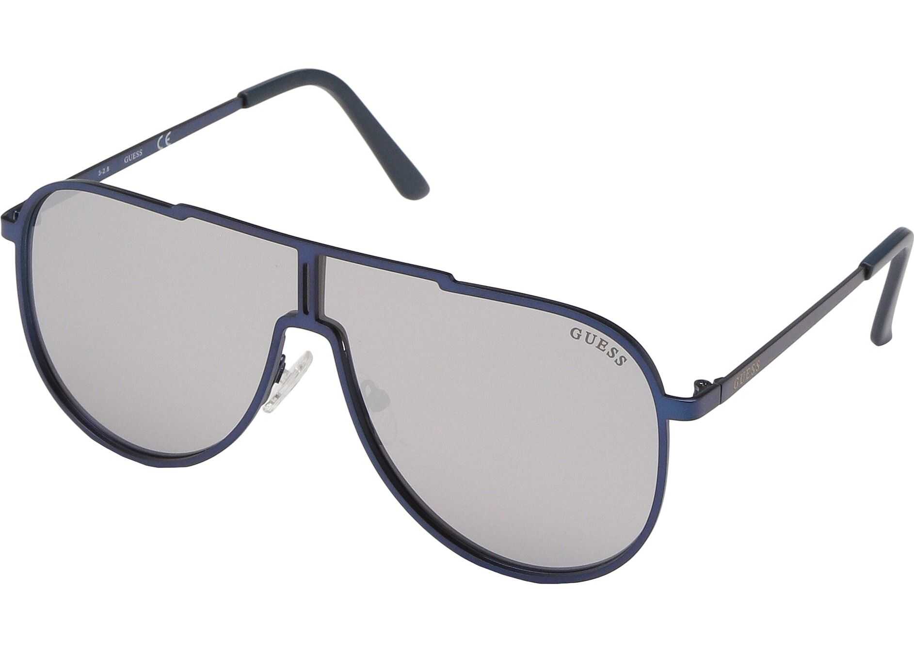 GUESS GF0199 Matte Blue/Smoke Mirror