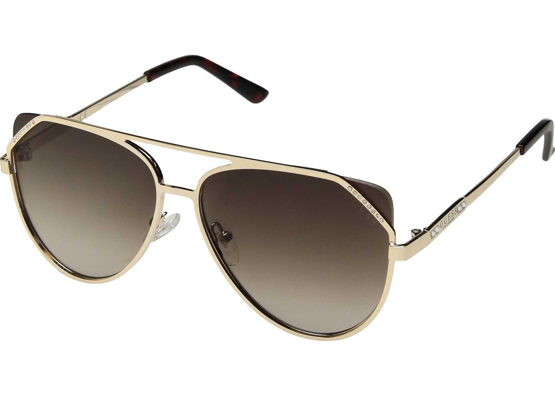 GUESS GF6071 Shiny Gold/Brown Gradient Lens