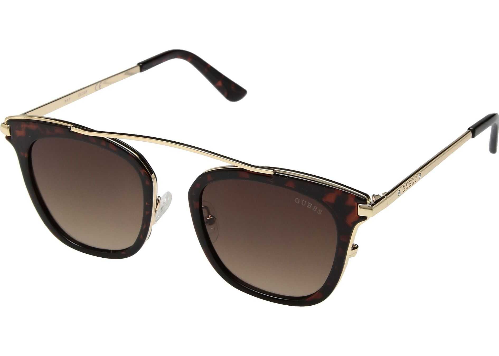 GUESS GF6063 Shiny Havana with Gold/Brown Gradient Lens