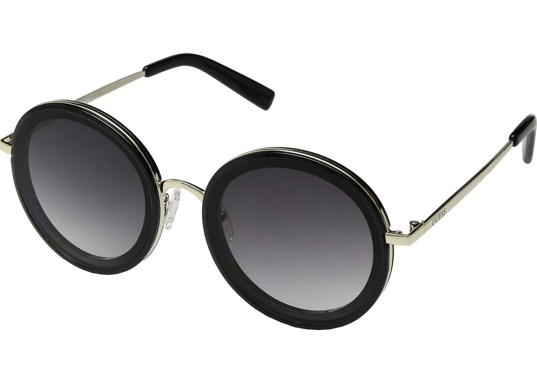 GUESS GF0330 Shiny Black with Gold/Smoke Gradient Lens