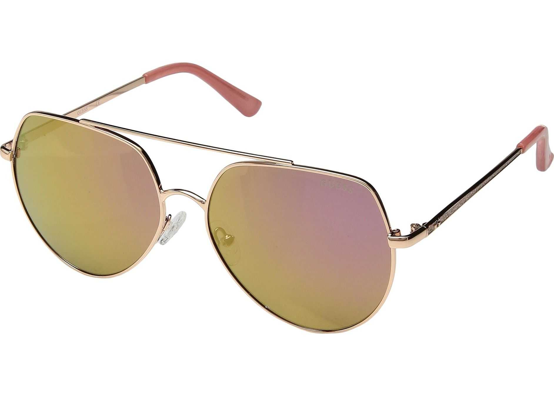 GUESS GF6057 Shiny Rose Gold/Bordeaux Mirror