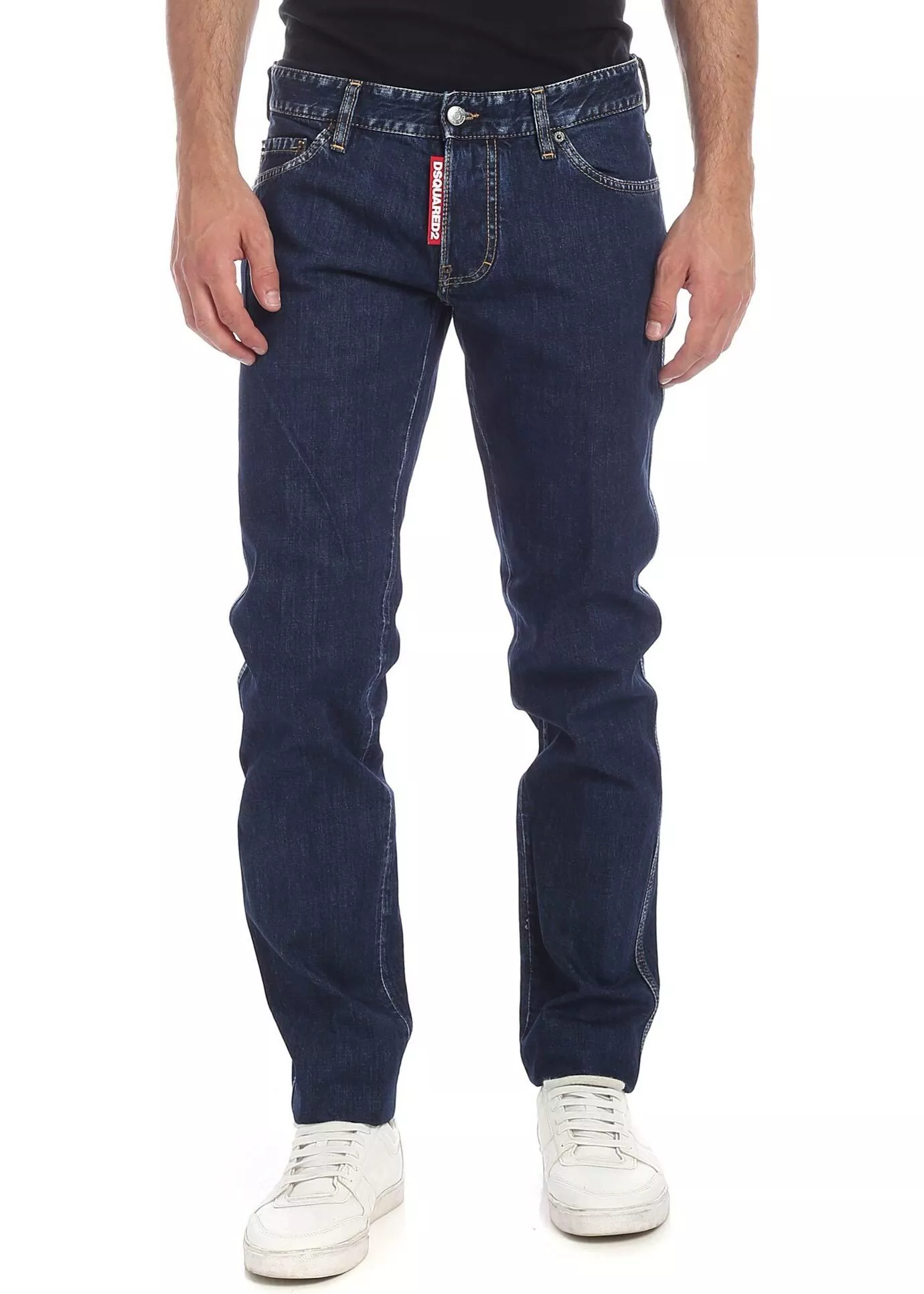 Blug DSQUARED2 Slim Jean Jeans In Blue With Vintage Details Blue