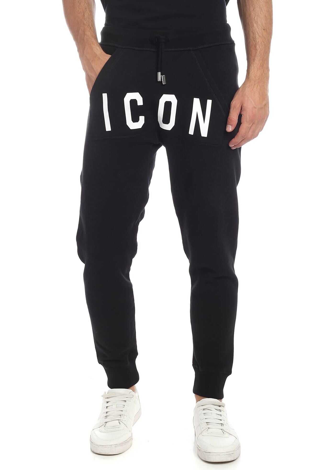 DSQUARED2 Icon Sweat Pants In Black Black