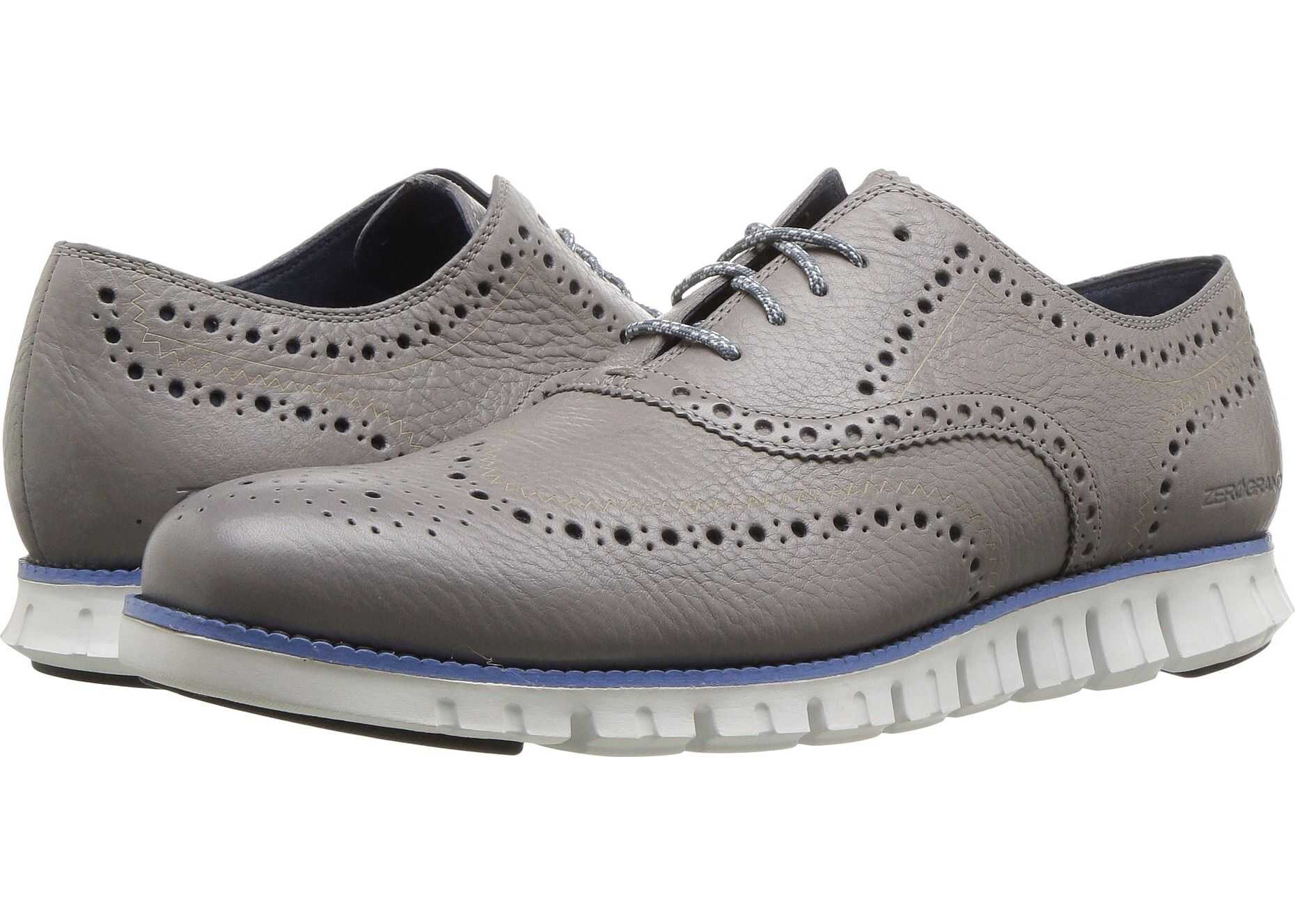 Cole Haan Zerogrand Wingtip Oxford Leather Ironstone Leather/Skyline/Optic White