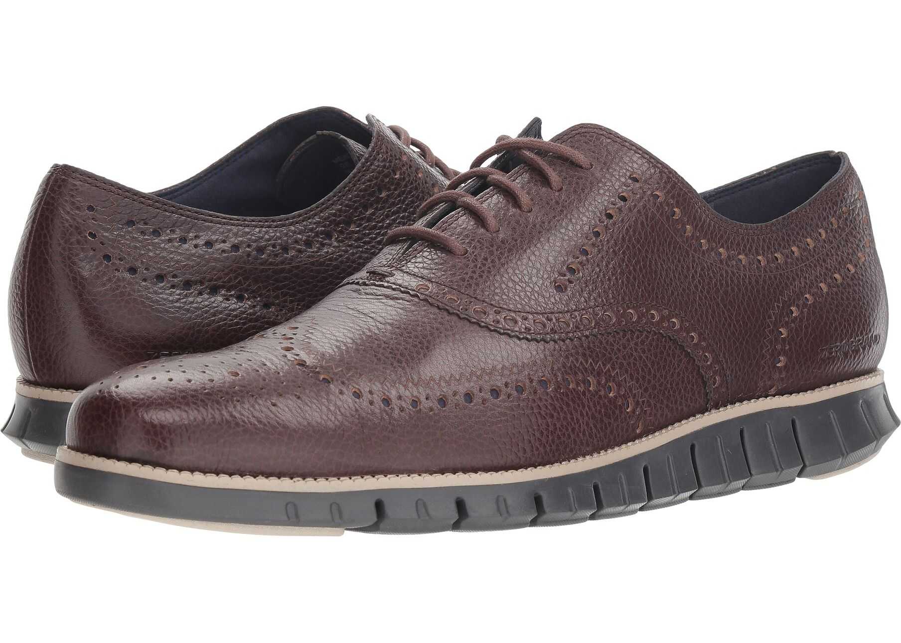 Cole Haan Zerogrand Wingtip Oxford Leather Black Walnut/Dove/Magnet