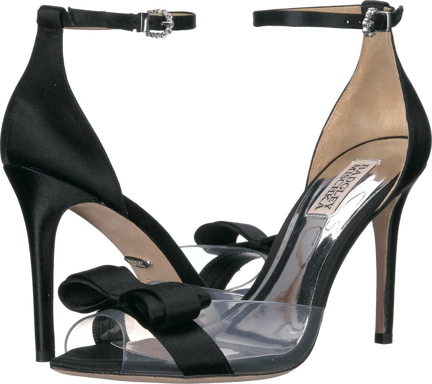 Badgley Mischka Lindsay Black Satin/Vinyl