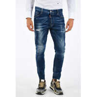 Blugi drepti DSQUARED2 16cm Printed TIDY BIKER Jeans
