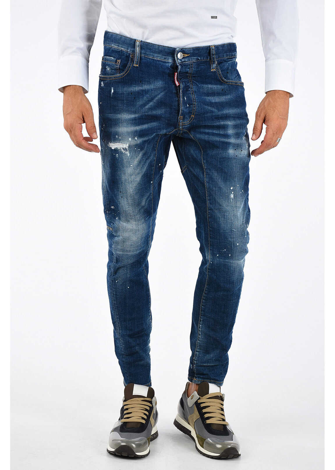 DSQUARED2 16cm Printed TIDY BIKER Jeans BLUE