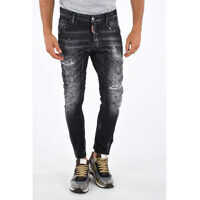 Blugi drepti DSQUARED2 16cm Distressed TIDY BIKER Jeans