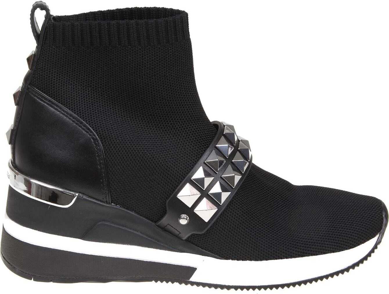 Michael Kors Skyler Sneakers In Black Stretch Fabric Black