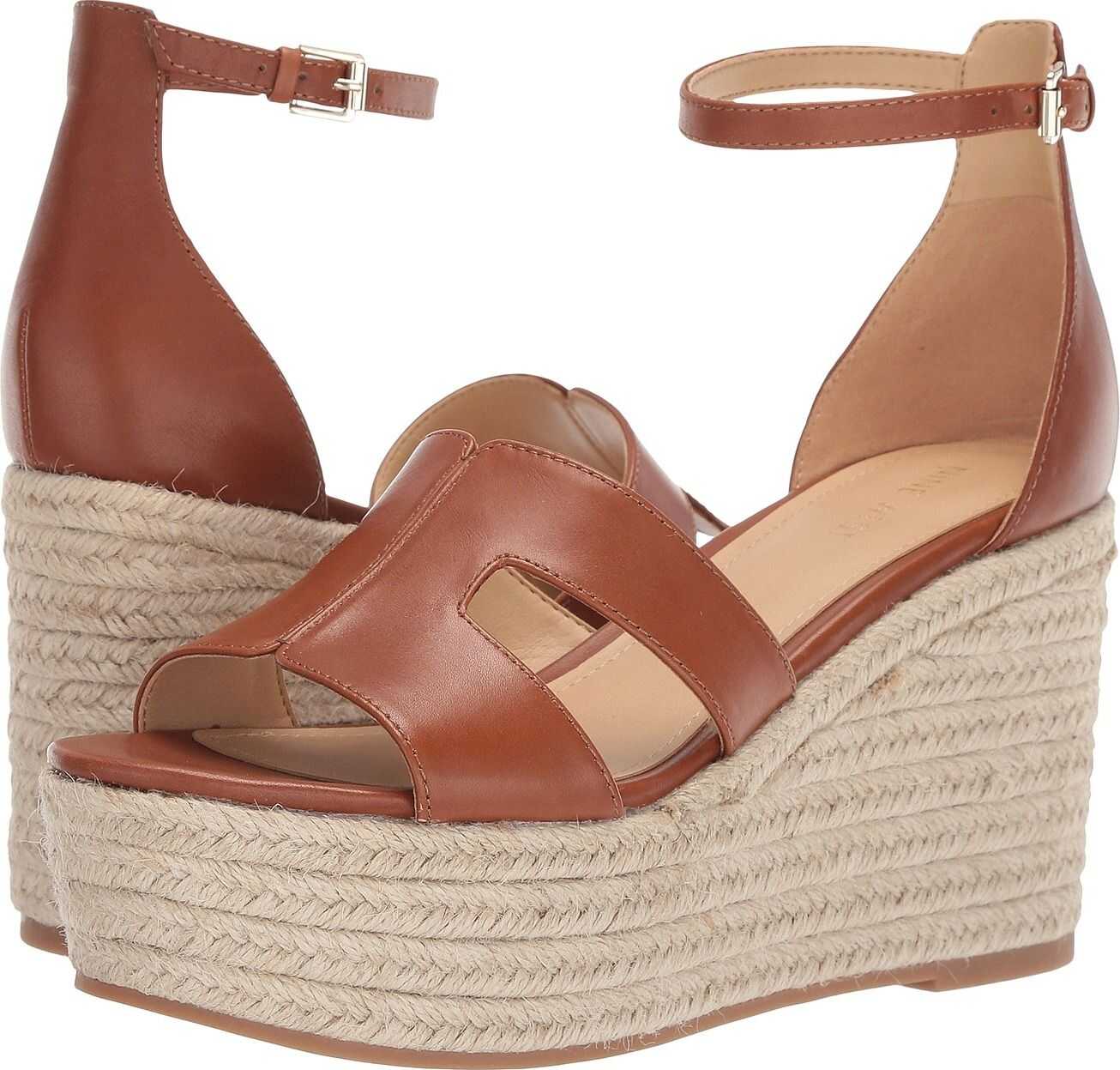 Nine West Adelyn Espadrille Wedge Tan Chestnut