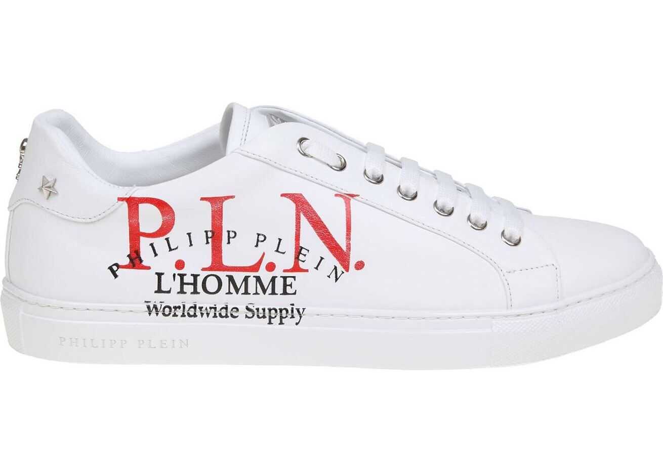 Philipp Plein Lo-Top Sneakers In White Nappa White