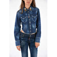 Camasi de blugi Denim Embroidered Shirt Femei