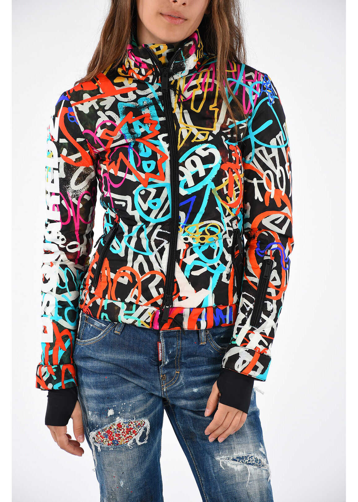 DSQUARED2 Printed SKI Padded Jacket MULTICOLOR