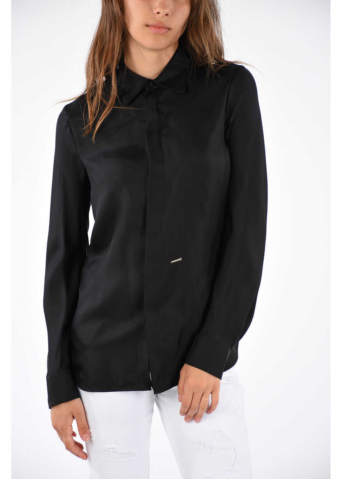 Camasa DSQUARED2 Silk Blouse BLACK
