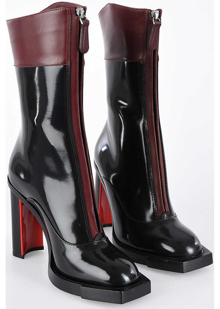 Cizma Alexander McQueen 11cm Leather Boots BLACK