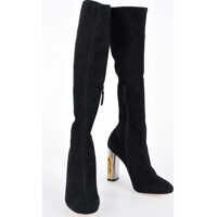 Cizme lungi Alexander McQueen 10cm Suede Leather Boots