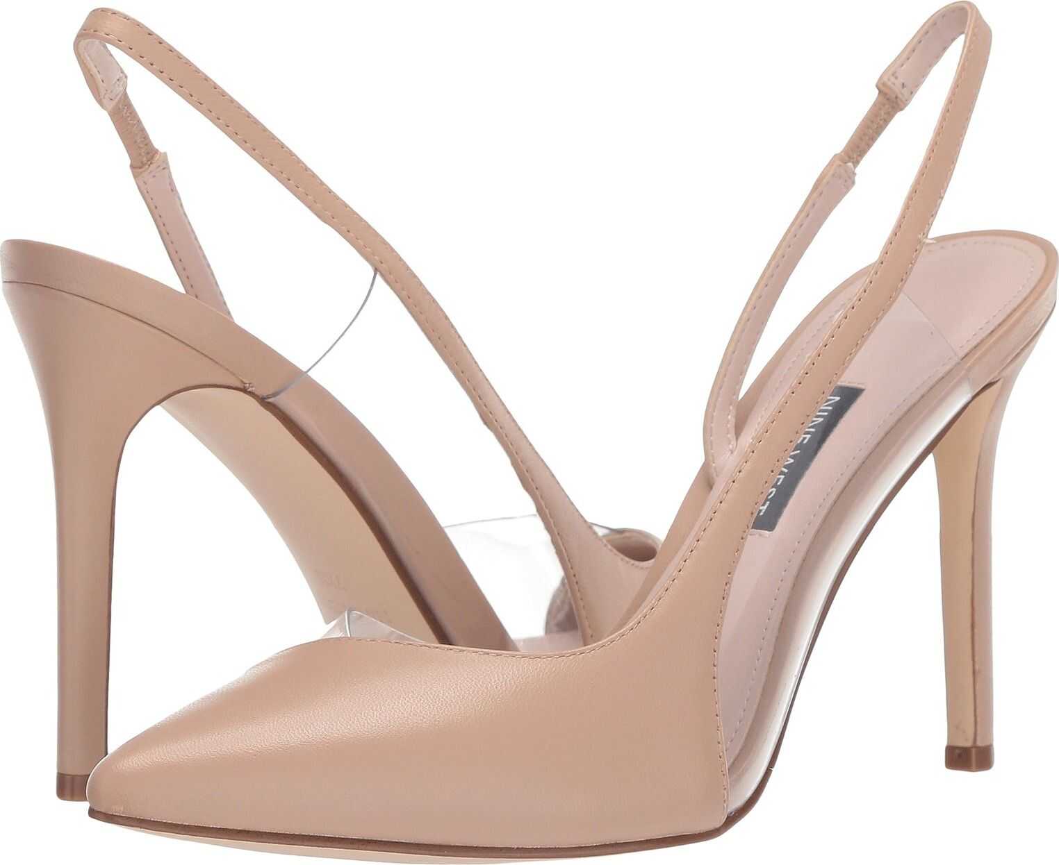 Nine West Toffee Pointed Toe Slingback Pump Light Natural
