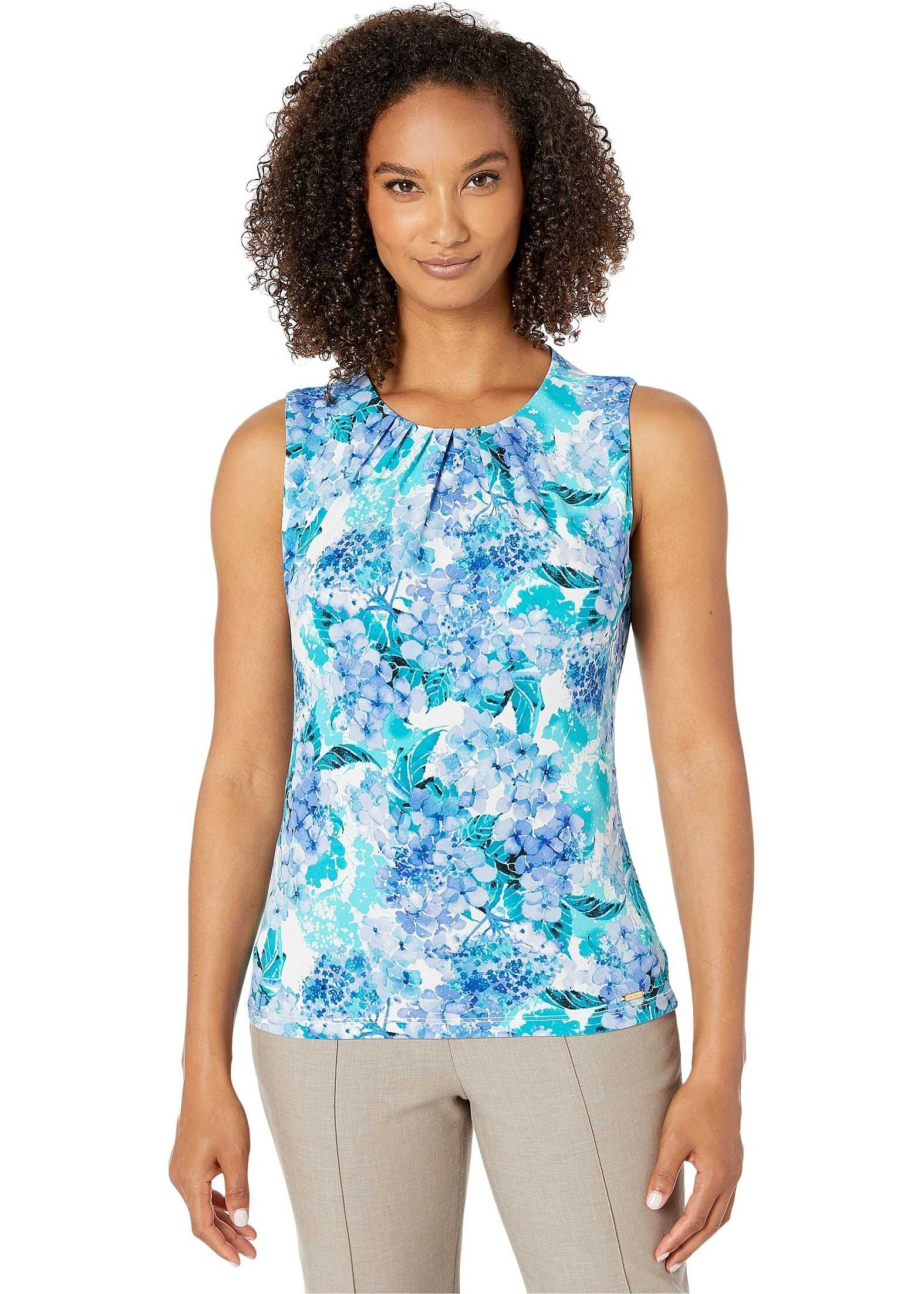 Calvin Klein Pleat Neck Cami Capri Multi
