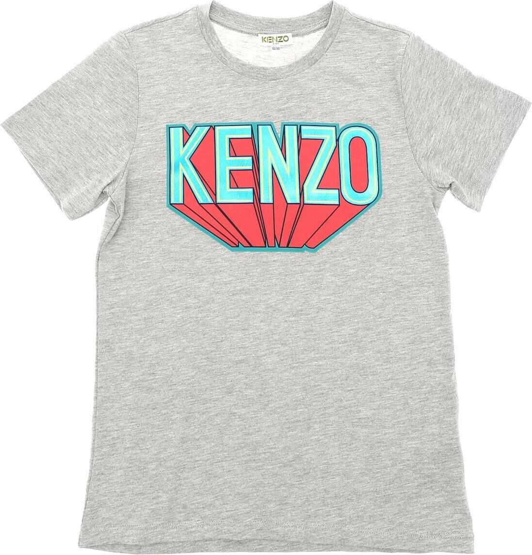 Kenzo Super Kenzo T-Shirt In Gray With Logo Gray