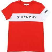 Tricouri Givenchy Red T-Shirt With Givenchy Paris Logo