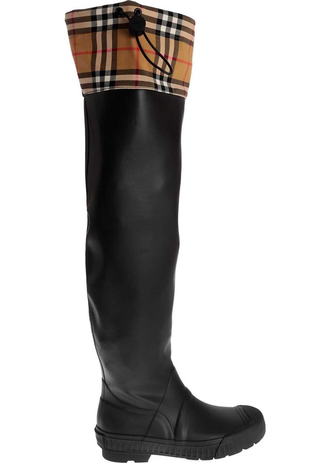 Burberry Freddie Rain Boots In Black Black