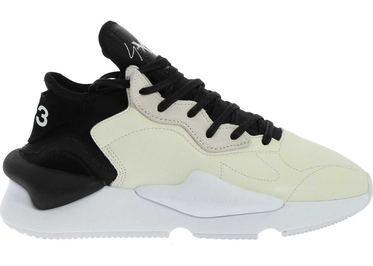 Y-3 Kaiwa Sneakers In Cream And Black White