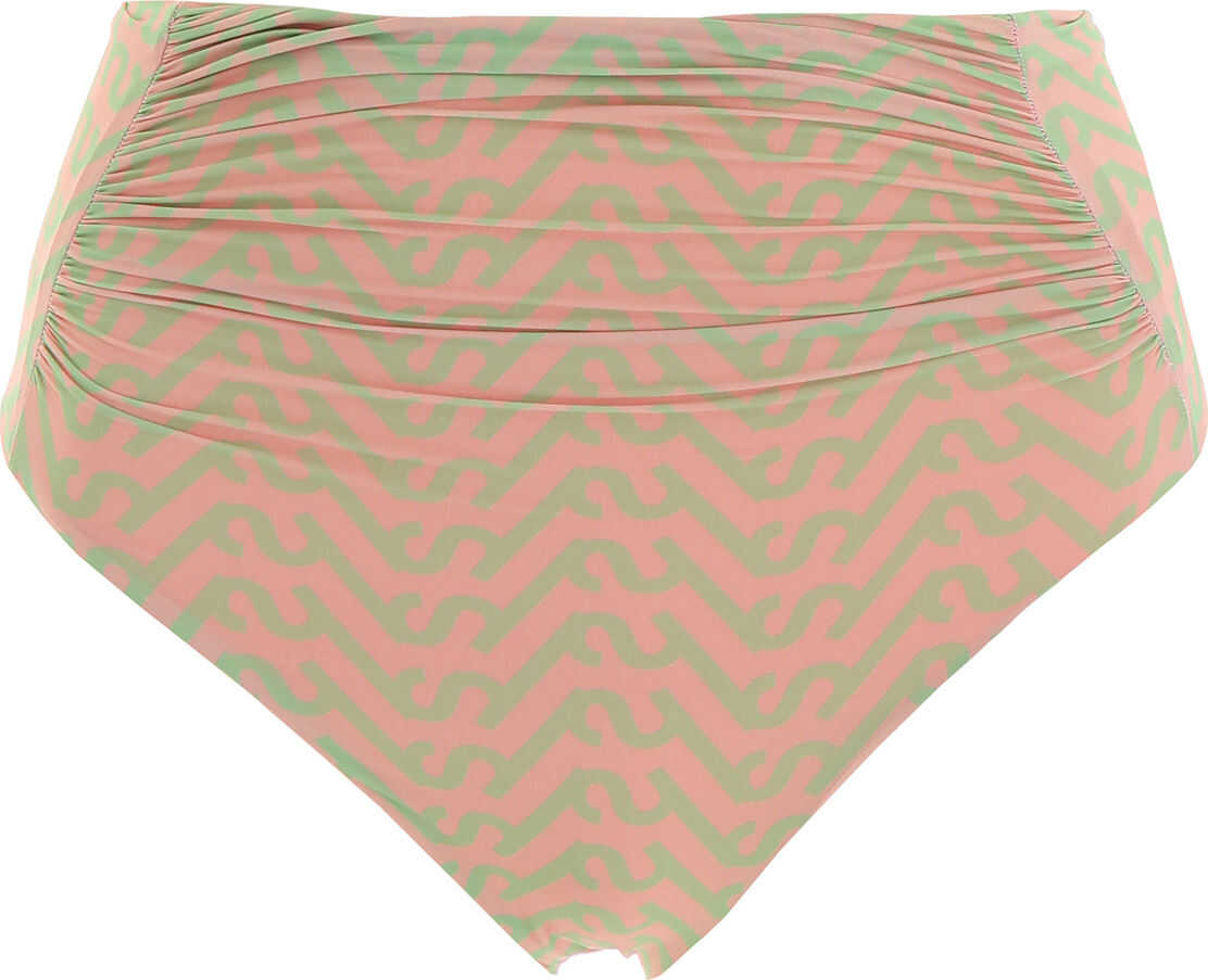 Costum Self-Portrait Monogram Bikini Briefs GREEN PINK