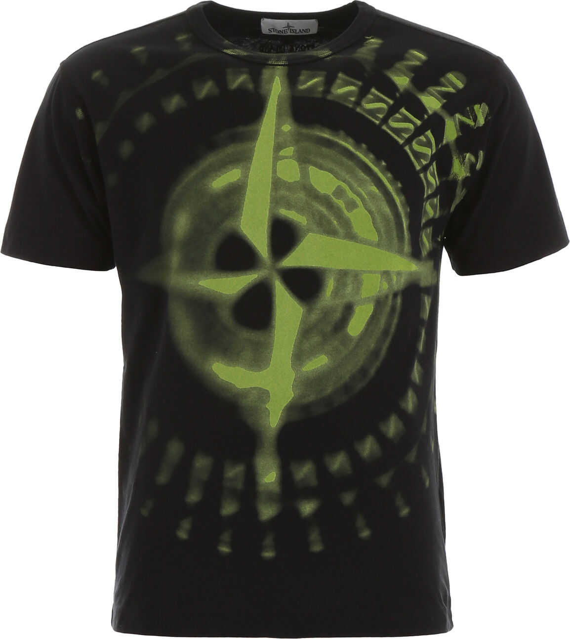 Stone Island Airbrush Print T-Shirt BLACK