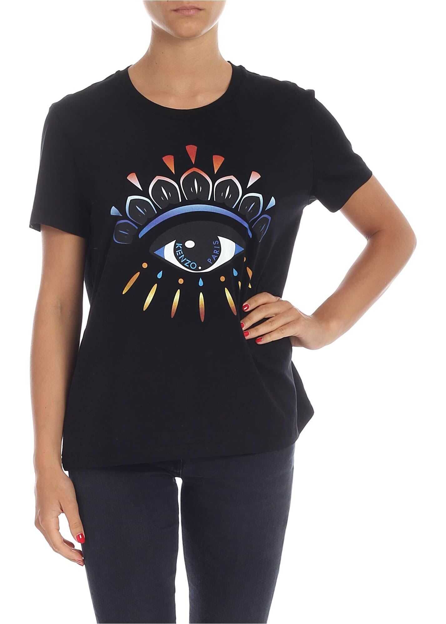 Kenzo Gradient Eye T-Shirt In Black Black