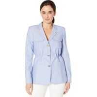 Sacouri casual Cinched Waist Three-Button Lightweight Jacket Femei