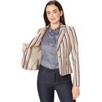 Sacouri casual Multi Stripe One-Button Jacket Femei