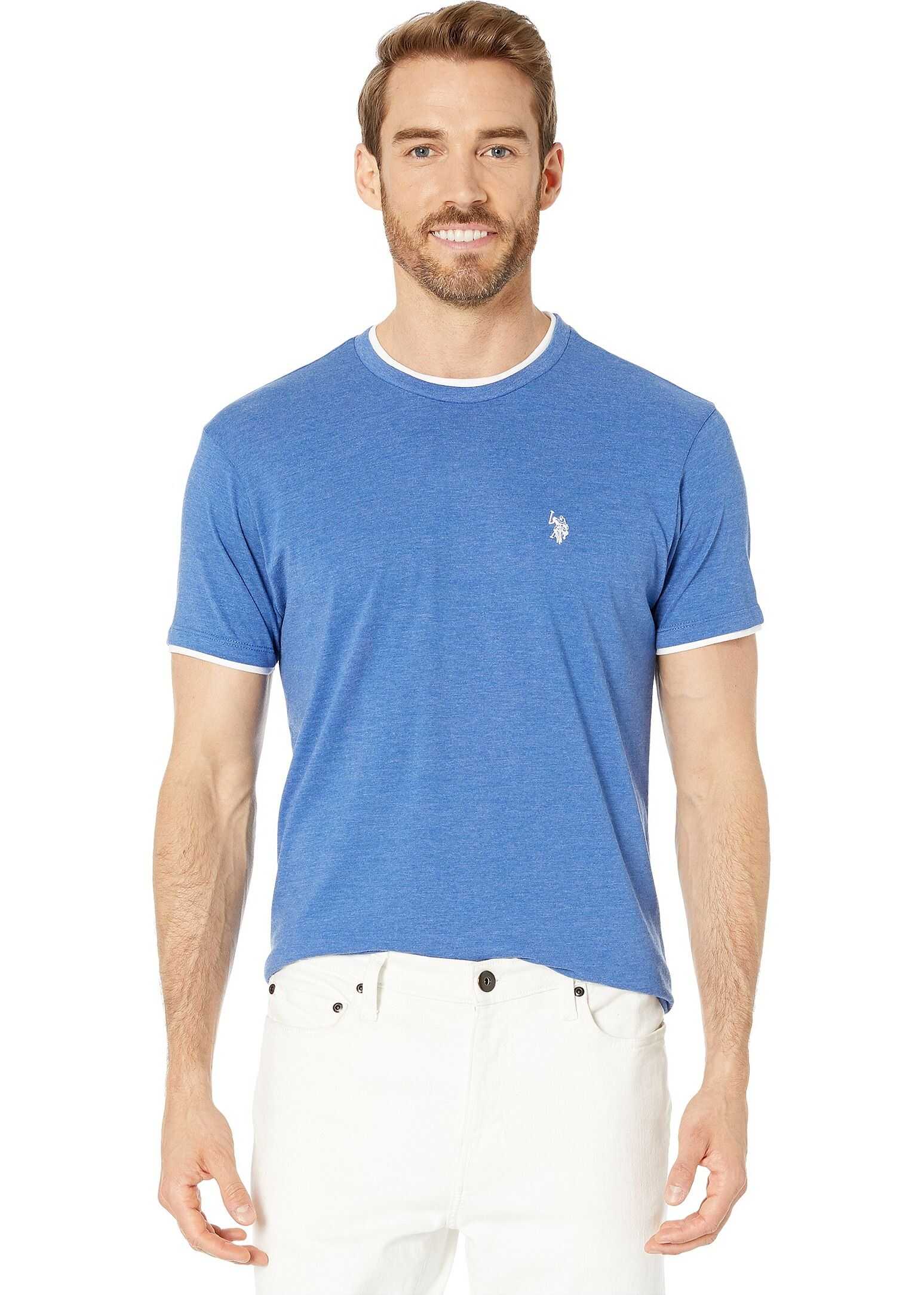 U.S. POLO ASSN. Double Ringer Crew Cobalt Heather