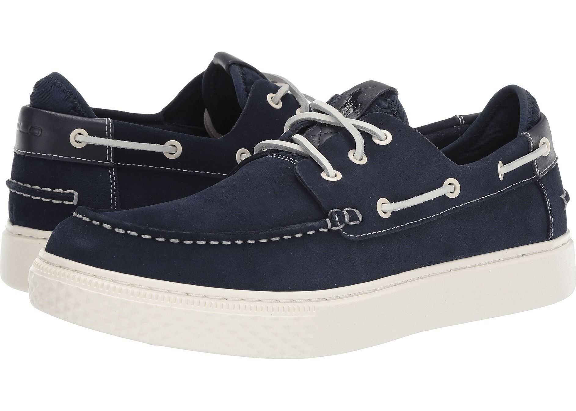Ralph Lauren Deck100 Newport Navy/Light Tan Suede