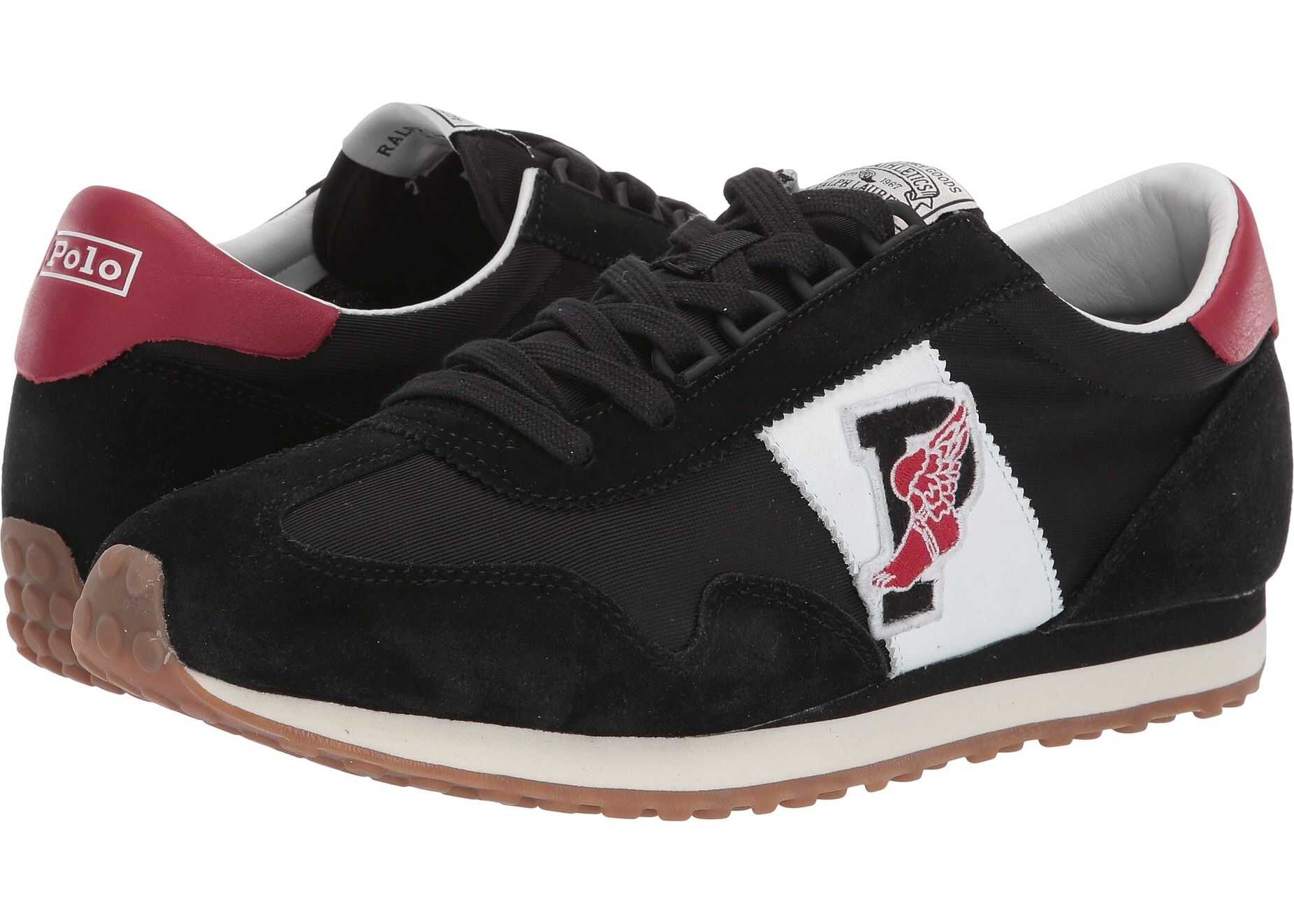 Ralph Lauren Train 90 Black/Red Suede
