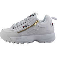 Adidasi cu platforma Disruptor 2 Zipper Platform Trainers In White Femei