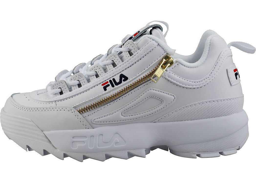 Adidasi Fila Disruptor 2 Zipper Platform Trainers In White White