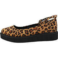 Pantofi cu platforma T.u.k Pointed Creeper Ballet Creeper Shoes In Leopard Femei