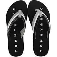 Slapi Tommy Loves Ny Beach Beach Flip Flops In Black Femei