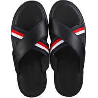 Sandale Tommy Hilfiger Criss Cross Leather Walking Sandals In Midnight Navy