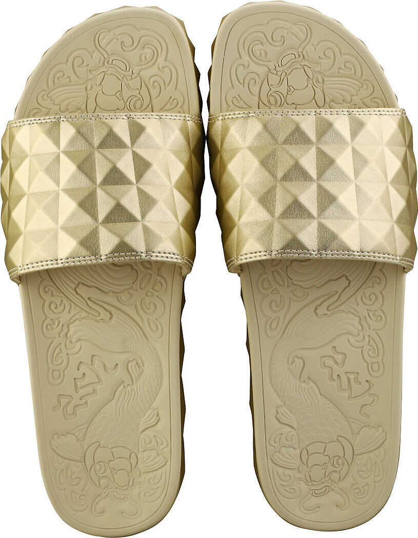 ASH Splash Slide Sandals In Ariel Gold