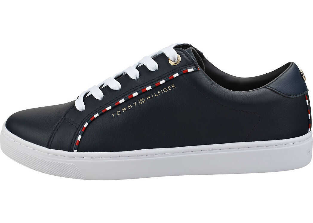 Tommy Hilfiger Corporate Detail Sneaker Fashion Trainers In Midnight Navy Navy